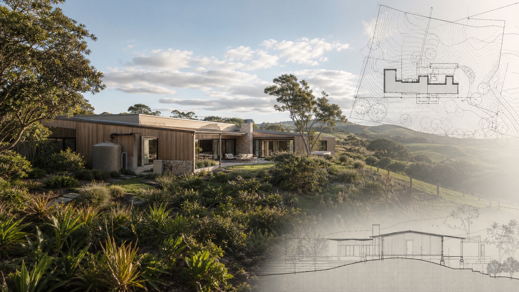Site-responsive residential design for a Rodney landscape and lifestyle property